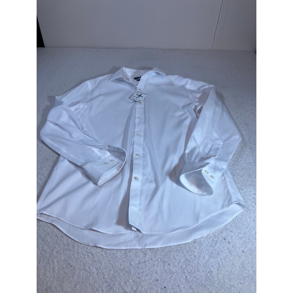 Tommy Hilfiger Mens Slim Fit Dress Shirt White Non-Iron 16 32/33 Long Sleeve